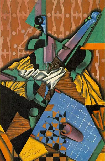 Photograph of Violin and Checkerboard Juan Gris